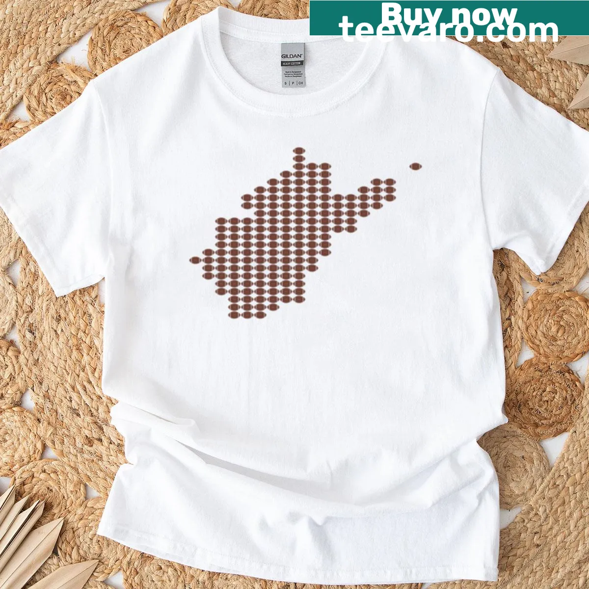 Football-themed T-shirt representing West Virginia pride — on a men's t-shirt