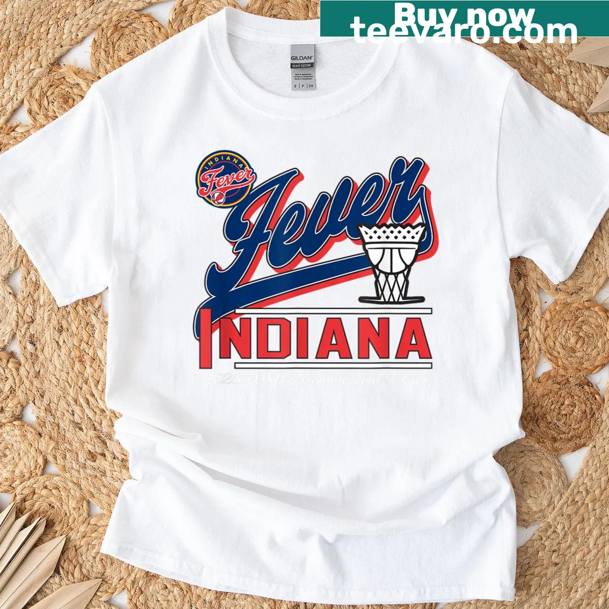 WNBA Commissioners Cup Indiana Fever t-shirt — on a men's t-shirt