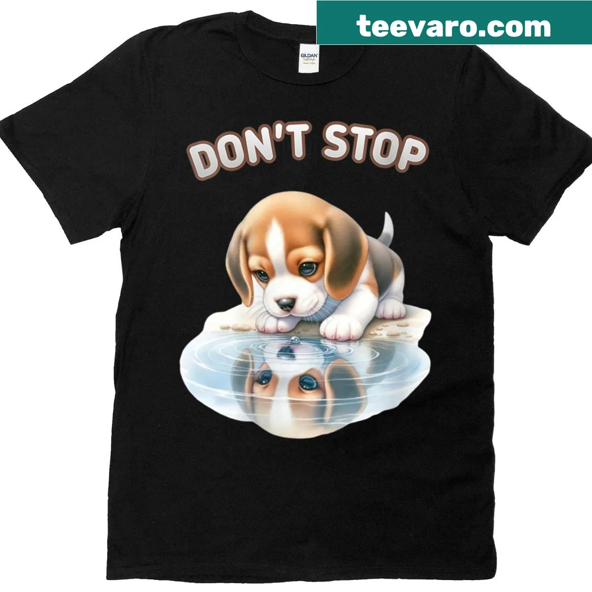 Cute Golden Retriever graphic T-shirt with playful retrieving text. — on a men's t-shirt