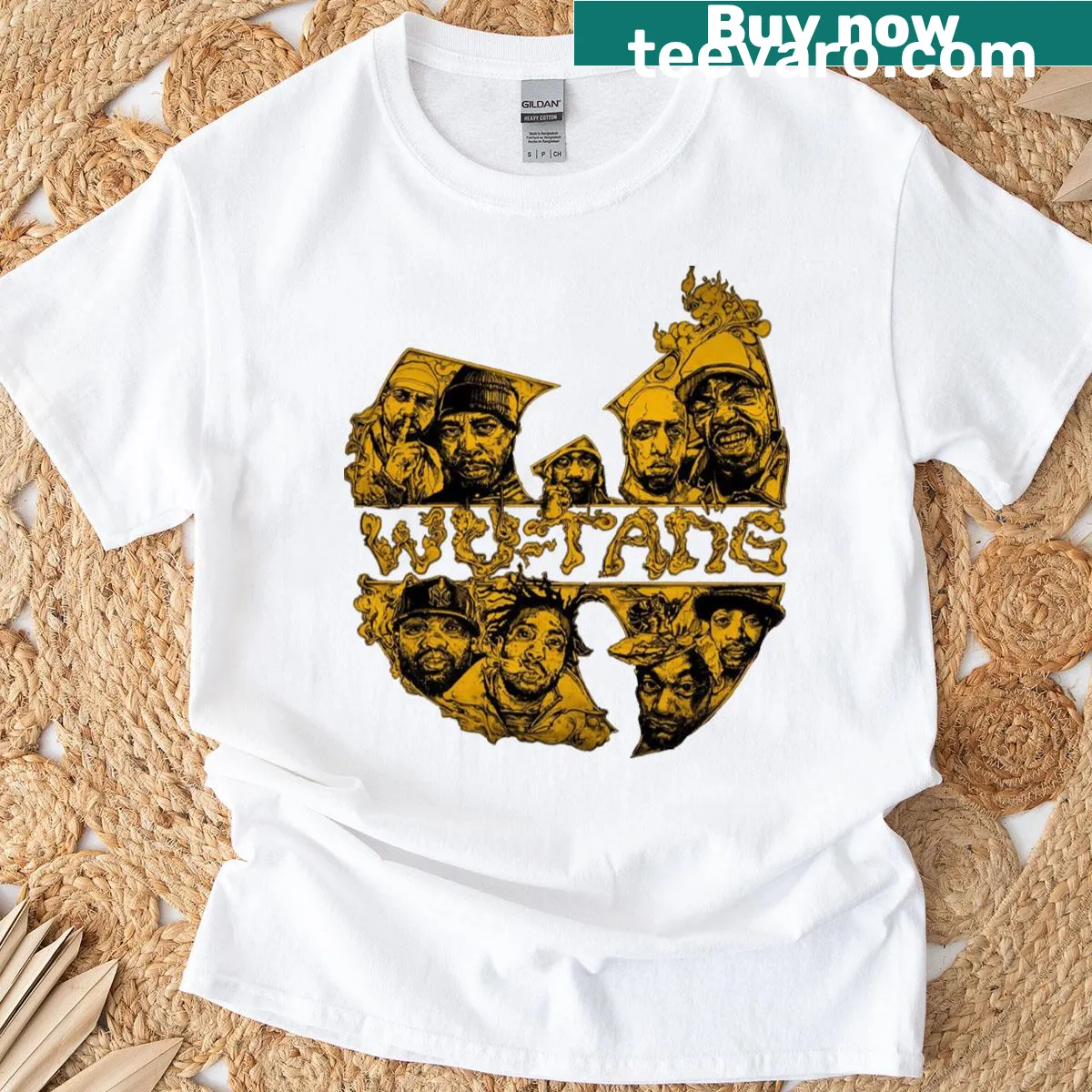 Wu-tang Clan logo T-shirt with bold design — on a men's t-shirt