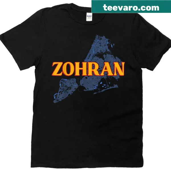 Simple design featuring Zohran Mamdani's name