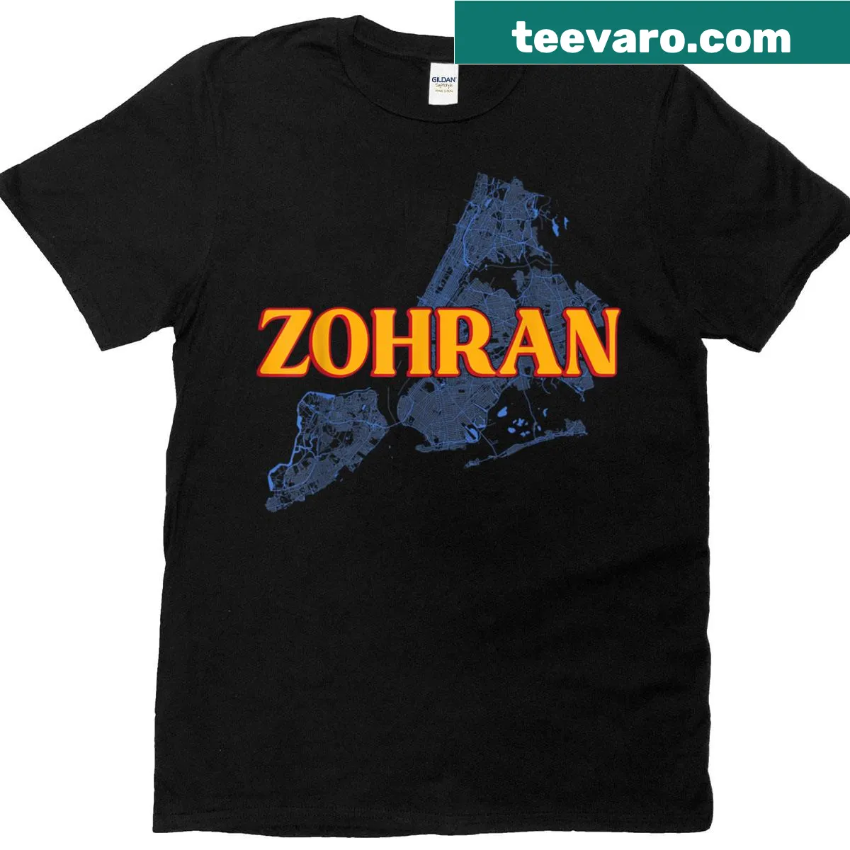 Simple design featuring Zohran Mamdani's name — on a men's t-shirt