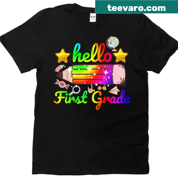 Hello First Grade t-shirt for boys and girls
