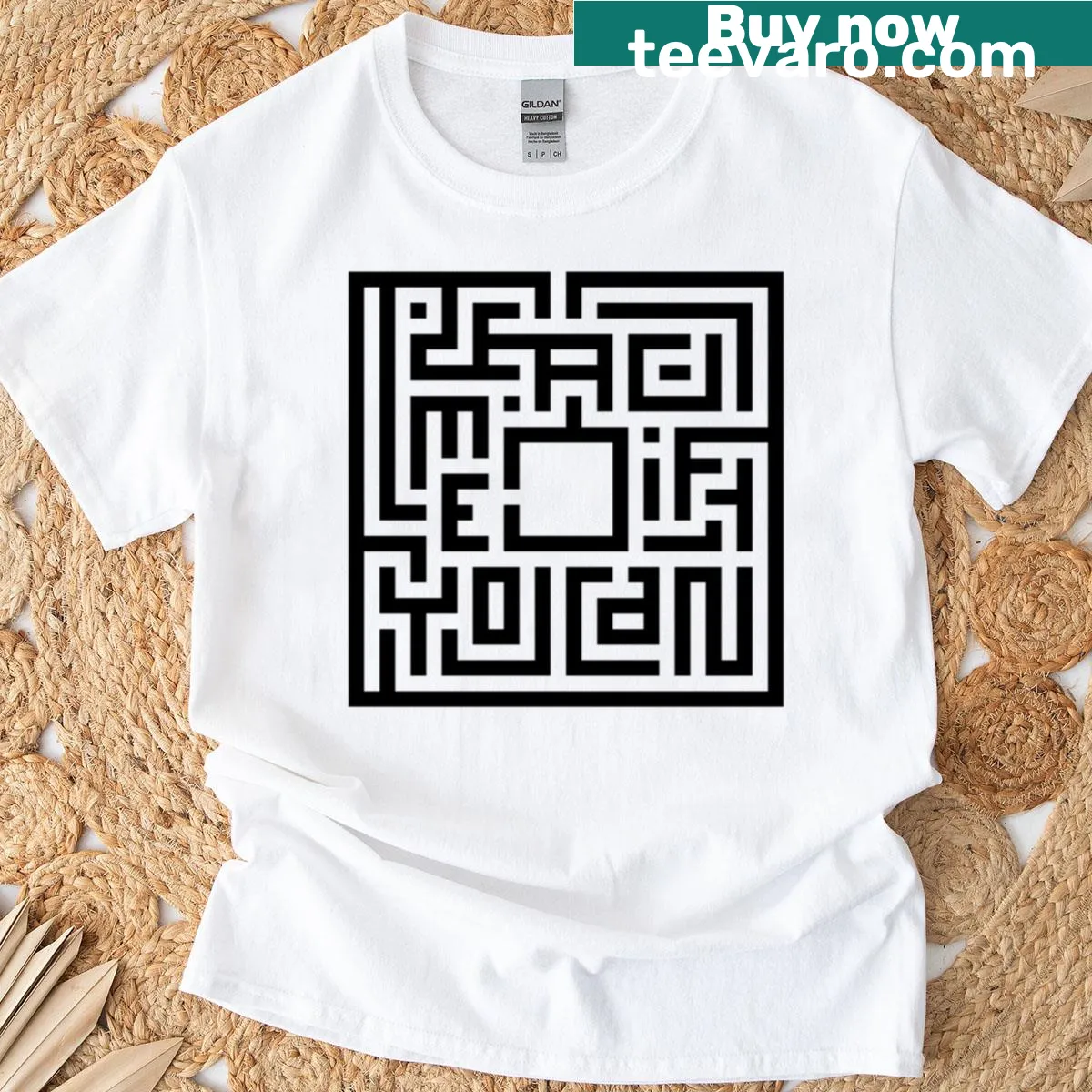 T-shirt featuring the phrase 'Read Me If You Can' with brain teaser graphics — on a men's t-shirt