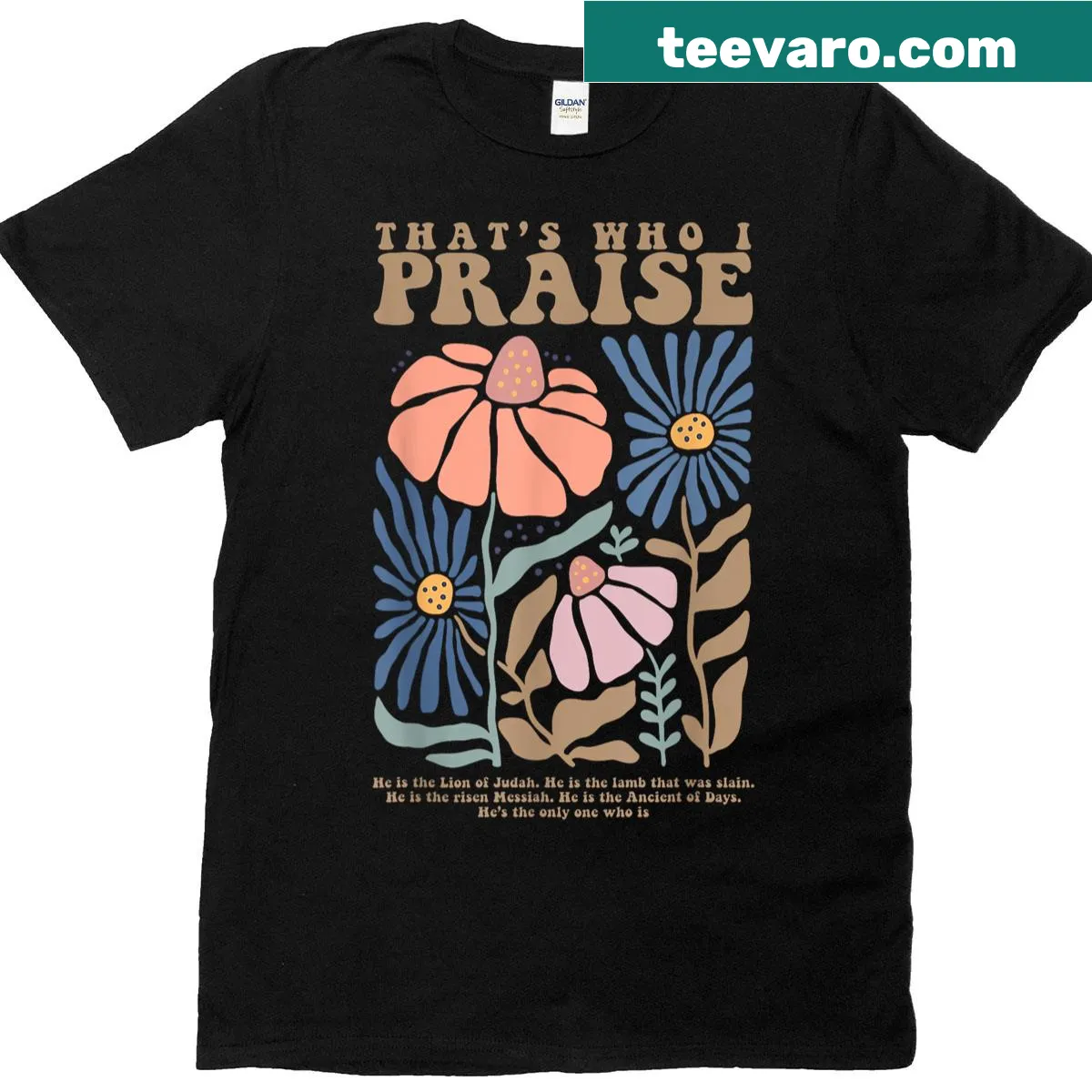 T-shirt with a heartfelt Jesus praise design — on a men's t-shirt