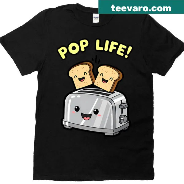 Oversized t-shirt with playful breakfast toast illustration
