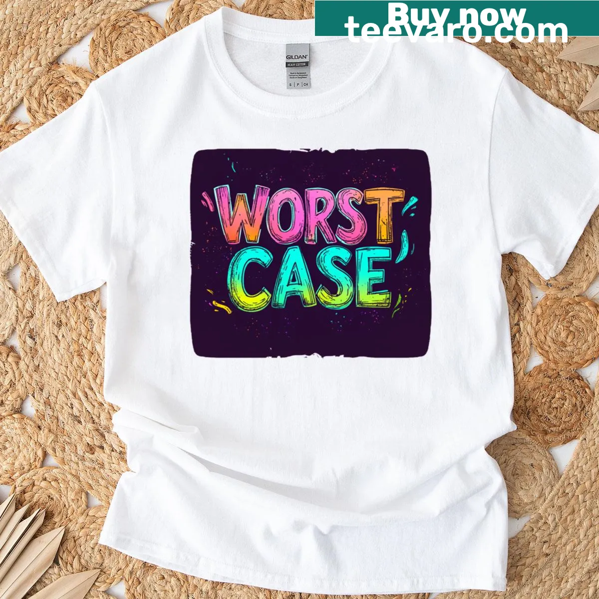 Funny t-shirt with 'Worst Case Speech' design — on a men's t-shirt