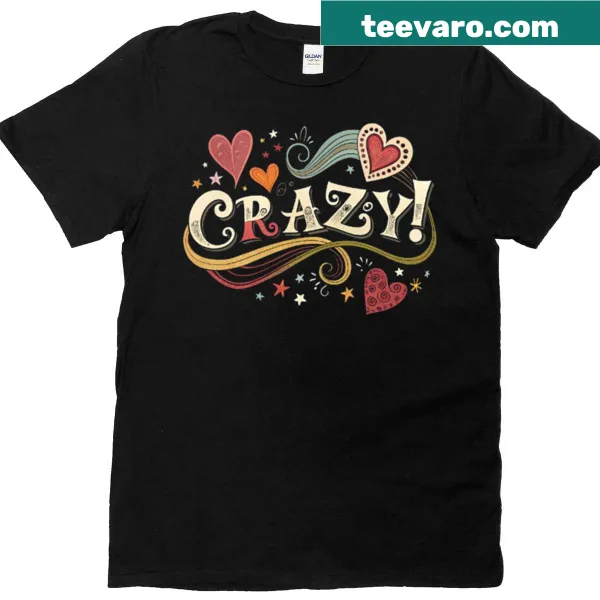 Pop art style t-shirt featuring playful hearts in a vibrant design