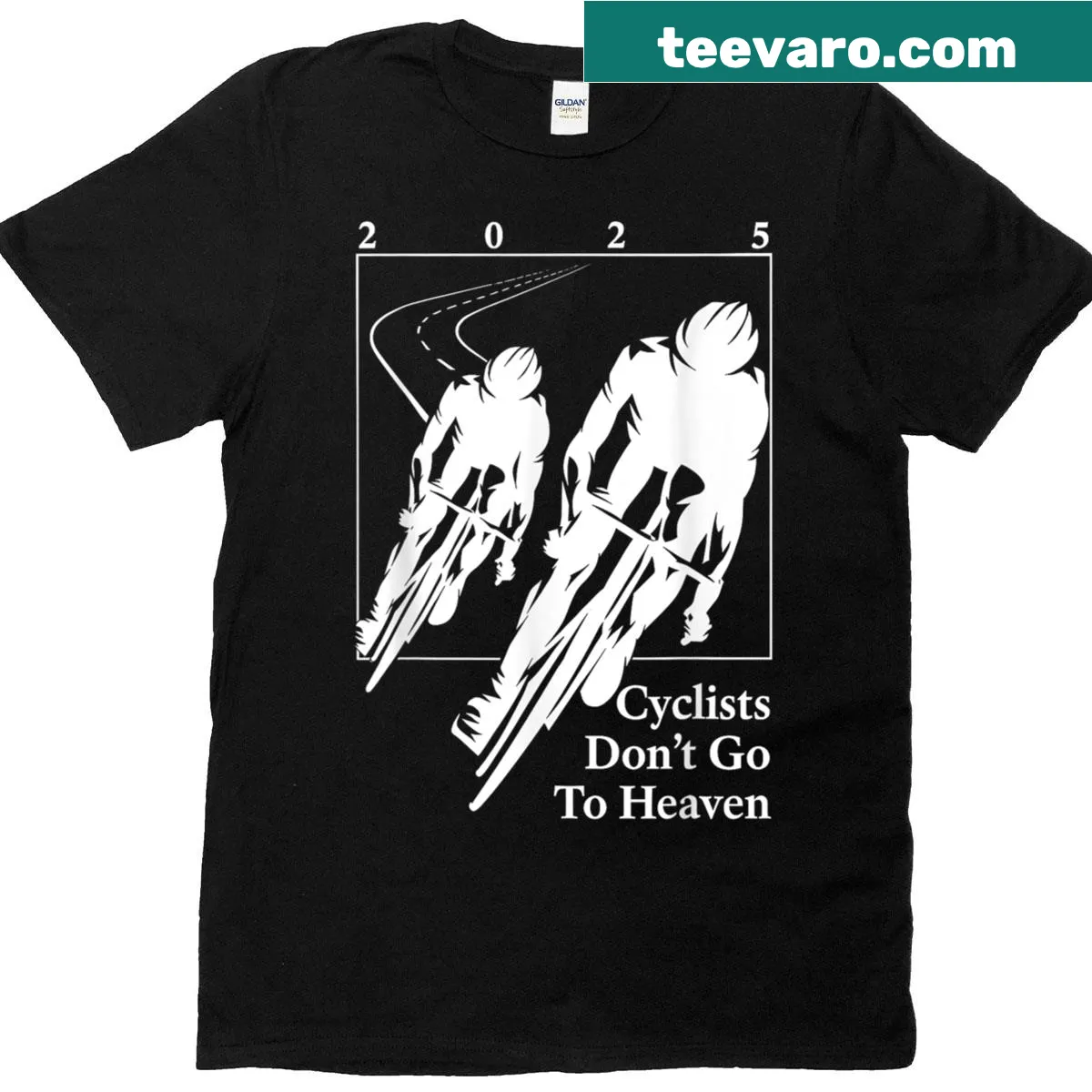 Funny cyclist t-shirt with humorous saying — on a men's t-shirt