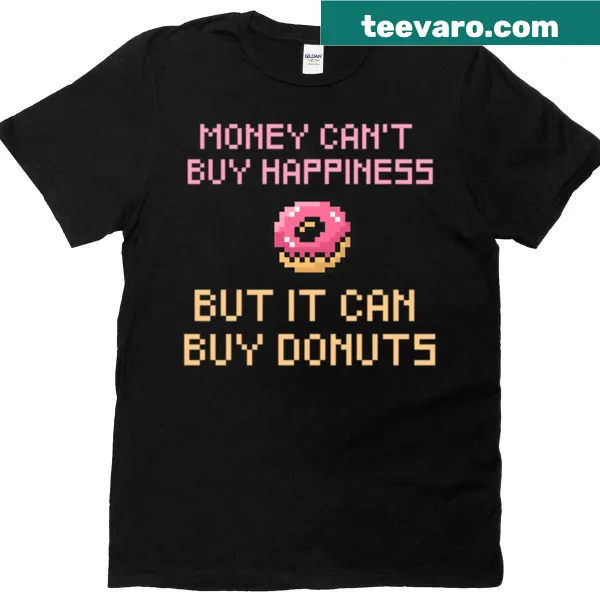 Oversized t-shirt featuring happy donut illustrations