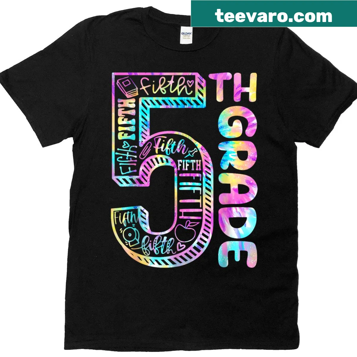Typography design celebrating fifth grade as 'Dream Team' — on a men's t-shirt