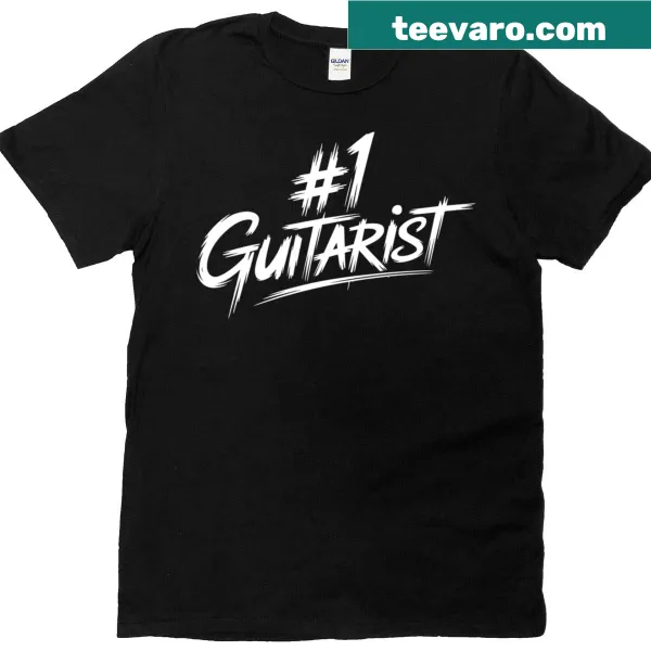 Funny guitarist shirt with humorous graphic celebrating guitarists.