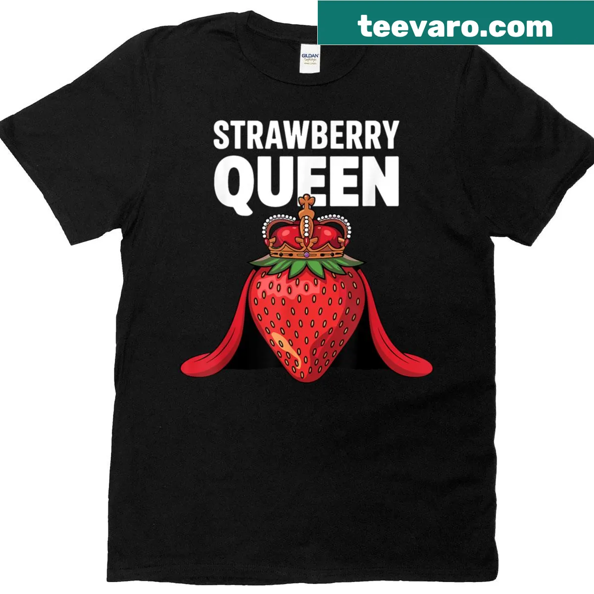 Cute strawberry design T-shirt featuring playful illustrations of strawberries — on a men's t-shirt