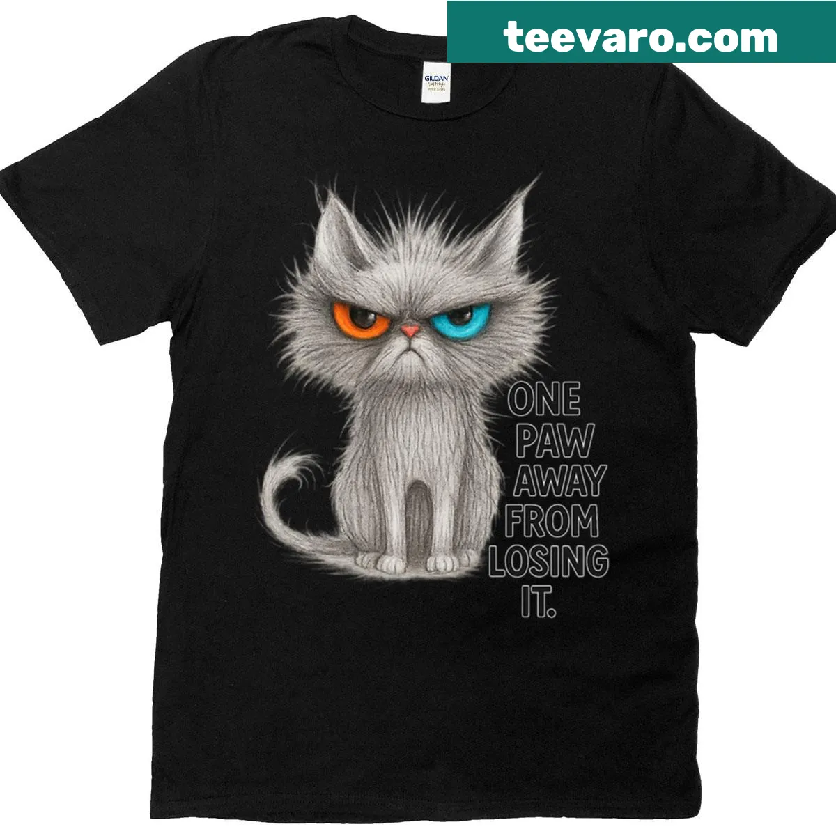 Grumpy Cat t-shirt featuring a funny illustration and sarcastic text — on a men's t-shirt