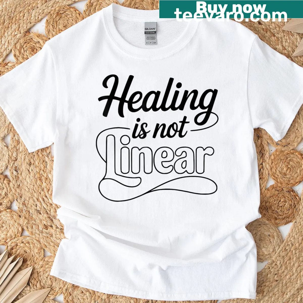 Mental health awareness T-shirt with inspirational message — on a men's t-shirt