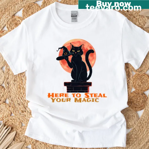 Whimsical t-shirt with magical theme and playful typography