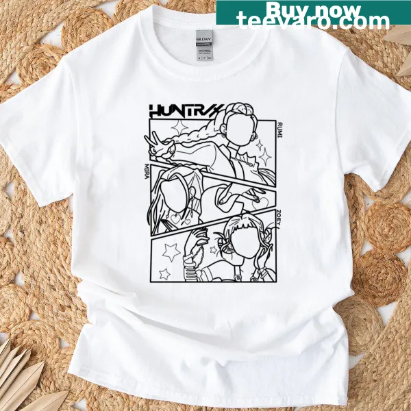 Huntrix Demon Hunter Kpop T-shirt with bold graphic design