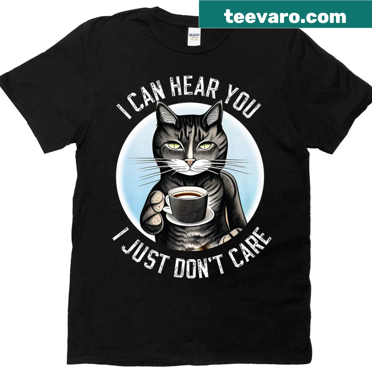 Funny t-shirt for cat lovers with a humorous phrase — on a men's t-shirt
