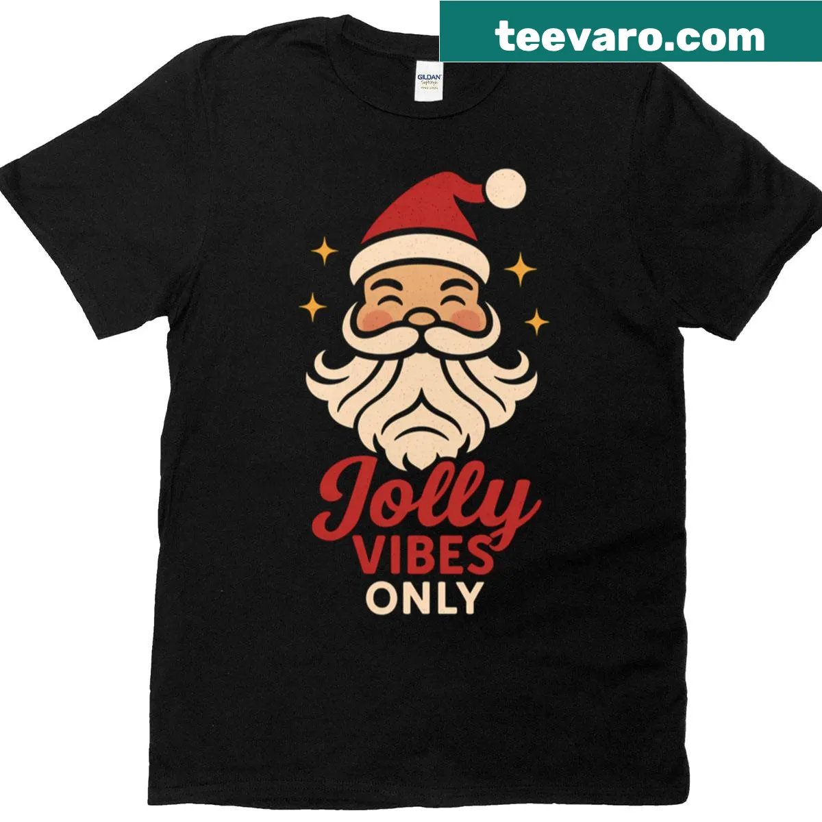 Cute retro Santa design on a Christmas t-shirt — on a men's t-shirt