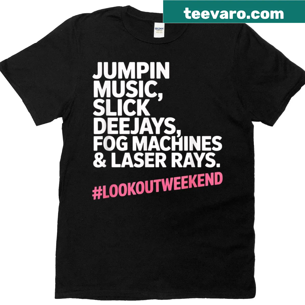 T-shirt celebrating nightlife with music themes — on a men's t-shirt