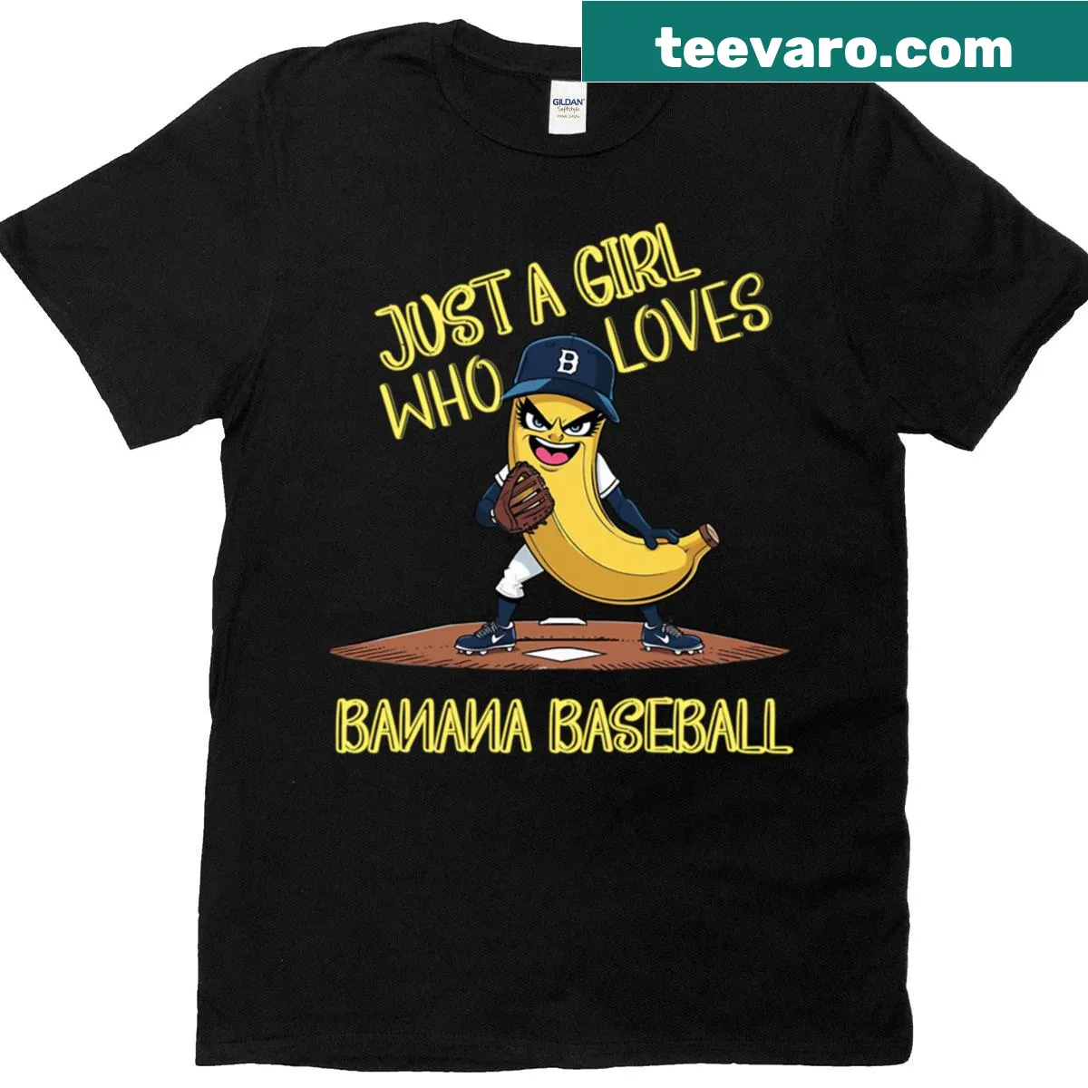 Graphic of a girl peeling out in a race on a relaxed fit t-shirt — on a men's t-shirt