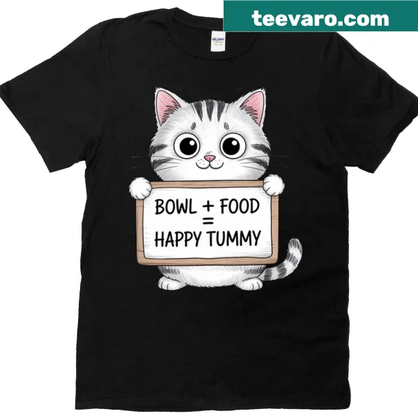 Oversized t-shirt with an illustration of a playful kitten and a brain teaser