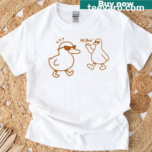 Cartoon duck illustration on a cute t-shirt