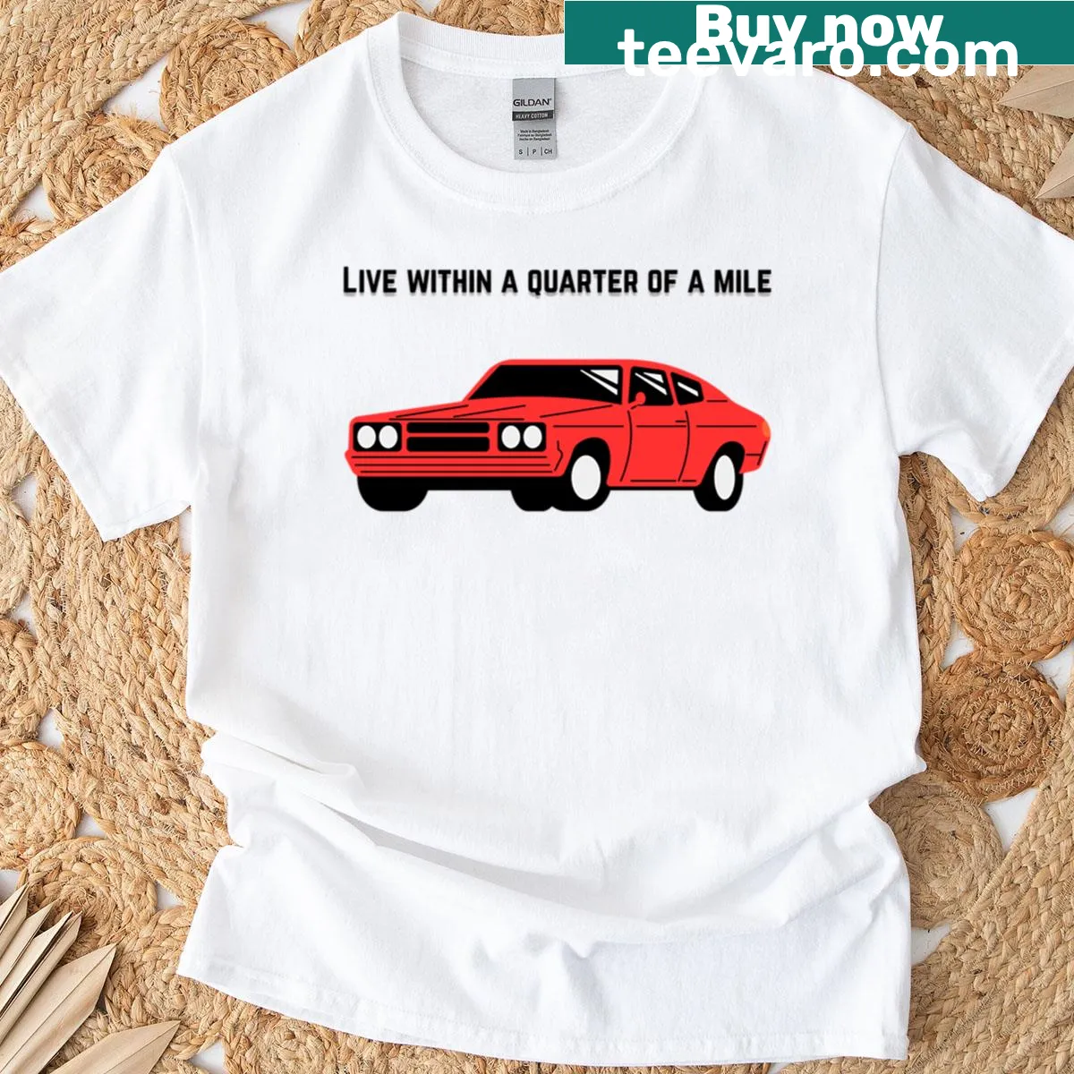 Oversized t-shirt with an inspirational travel quote — on a men's t-shirt