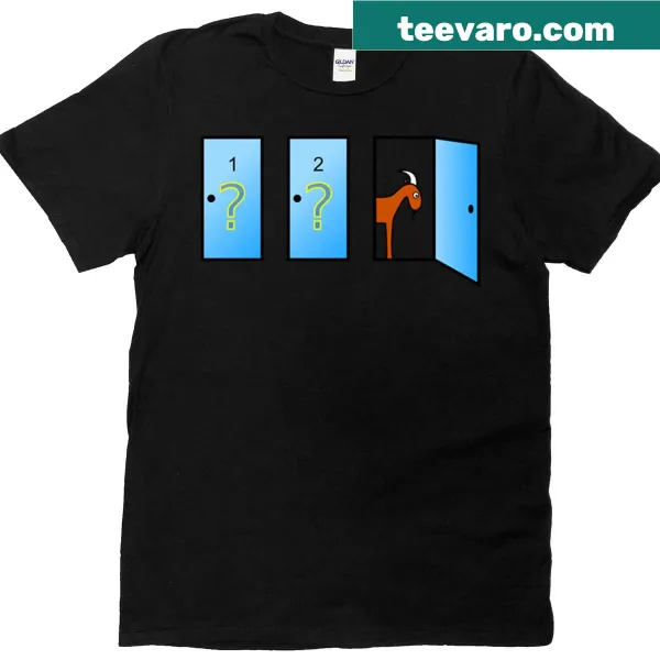 Monty Hall probability puzzle text T-shirt