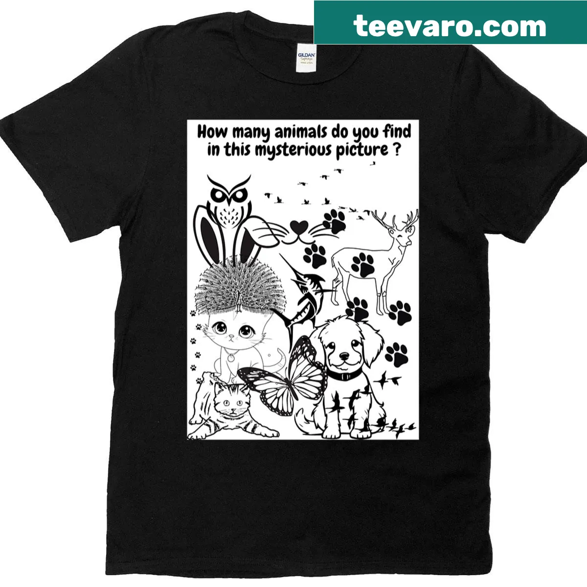 Oversized t-shirt with a captivating animal illustration — on a men's t-shirt