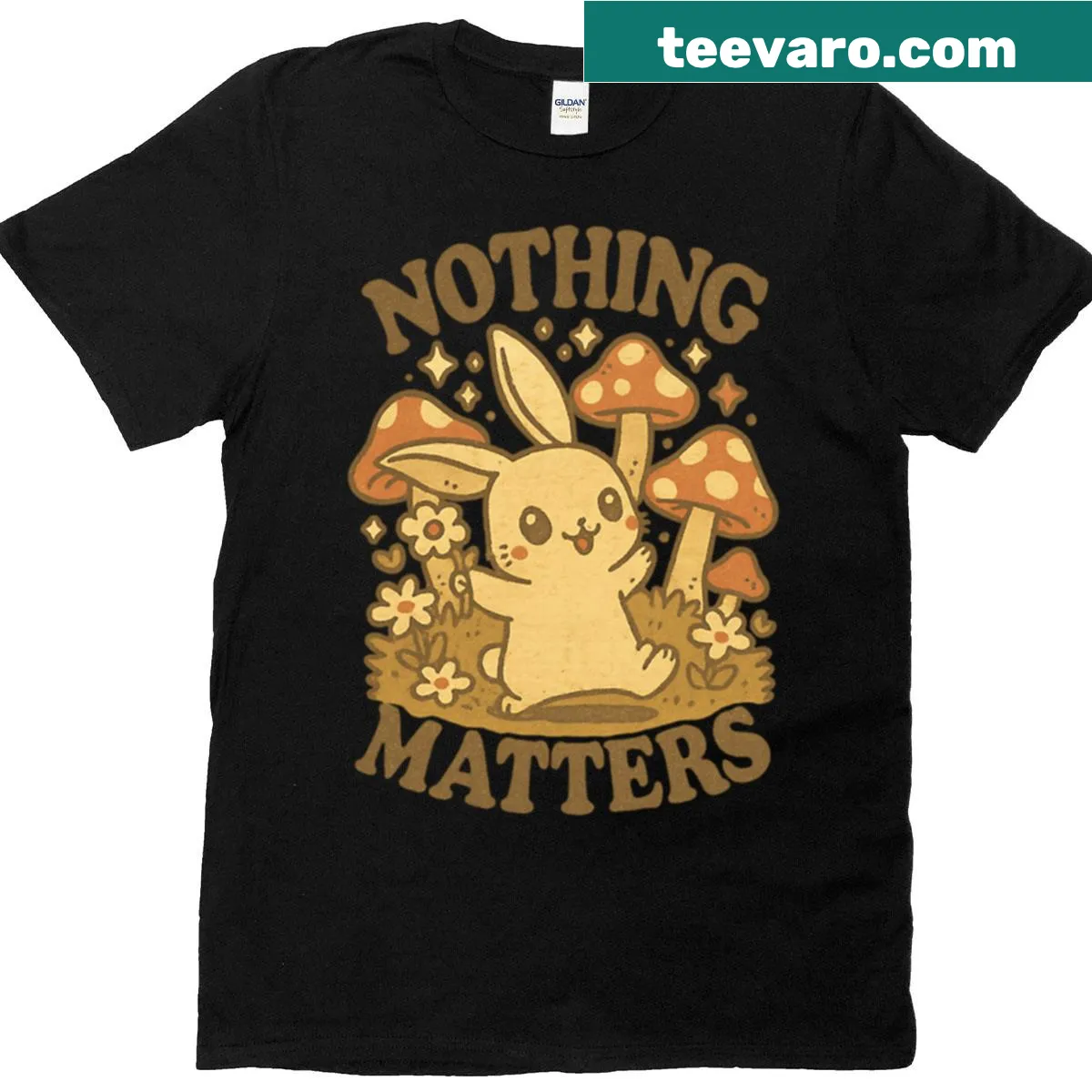 Graphic T-shirt with the phrase 'Nothing Matters' — on a men's t-shirt