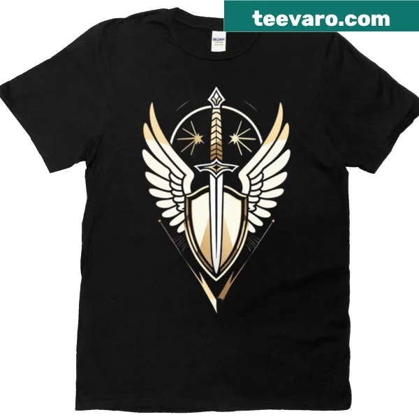 Paladin Crest emblem on a T-shirt celebrating heroism