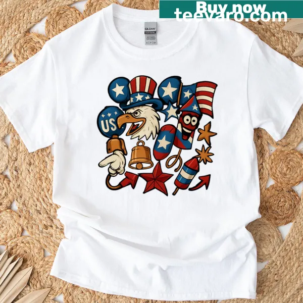 Patriotic graffiti-themed graphic t-shirt design