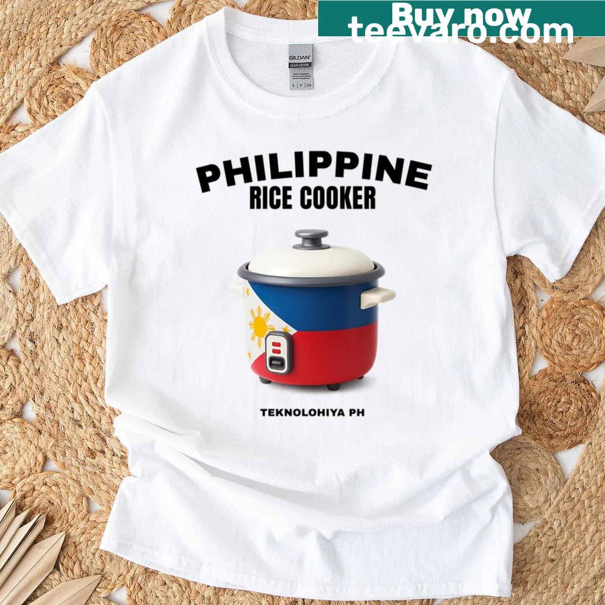Illustration of a Philippine rice cooker on a T-shirt — on a men's t-shirt