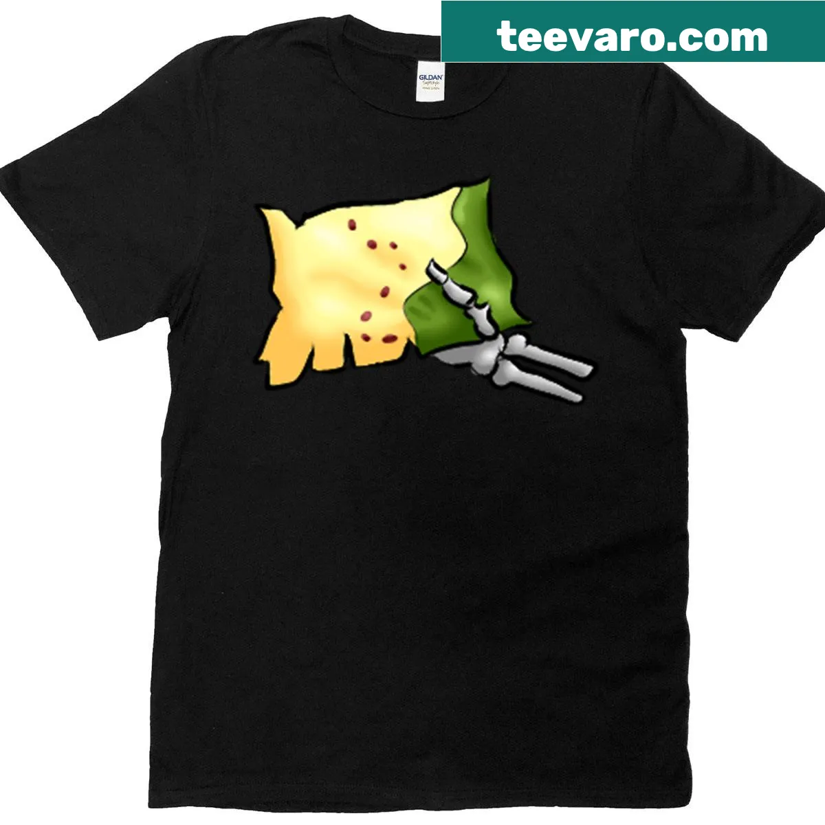 Pirate map graphic on a fun kids T-shirt — on a men's t-shirt