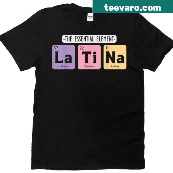 Retro typography celebrating Latina heritage on a T-shirt
