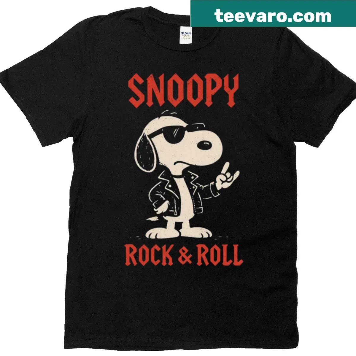 Vintage cartoon biker dog design on a t-shirt featuring a beagle — on a men's t-shirt