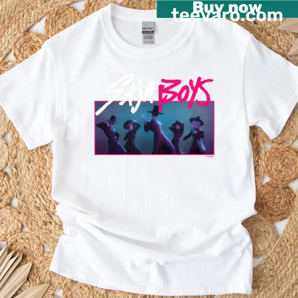Officially licensed T-shirt featuring Saja Boys design
