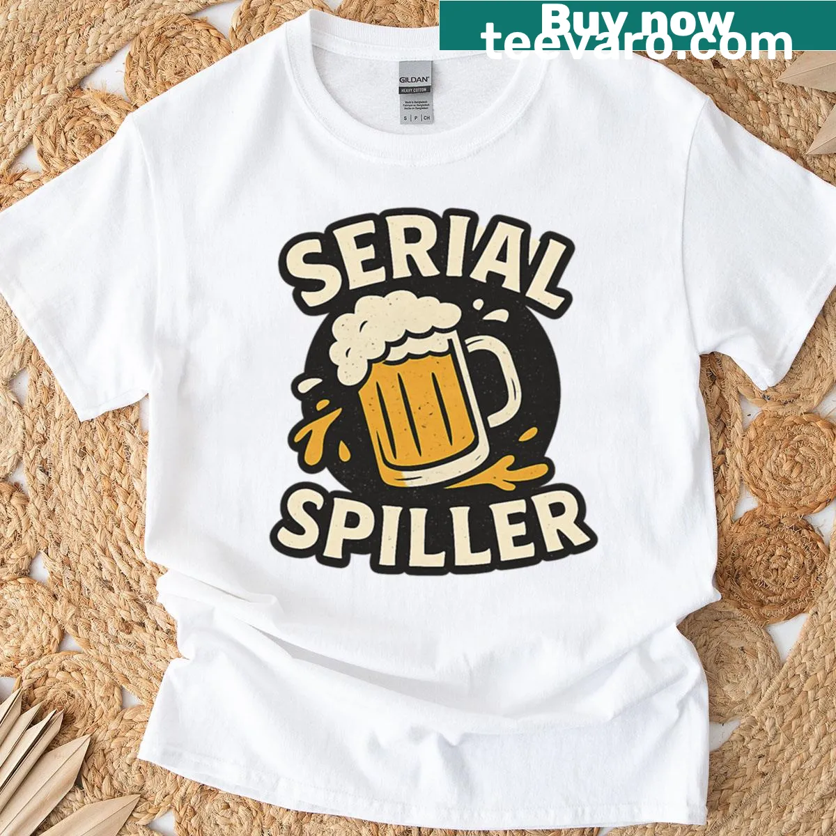 Text graphic reading 'Serial Spiller' for fun and humor — on a men's t-shirt