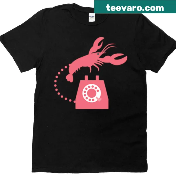 A T-shirt featuring a playful lobster graphic, perfect for seafood lovers