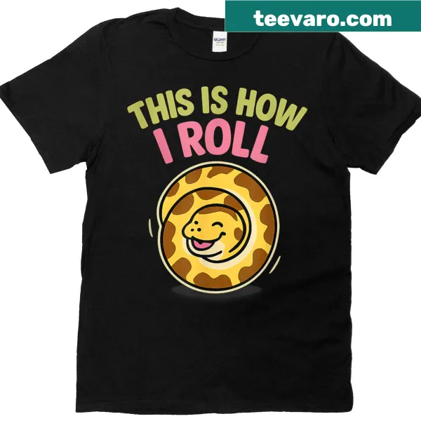 Playful T-shirt featuring a rolling python design