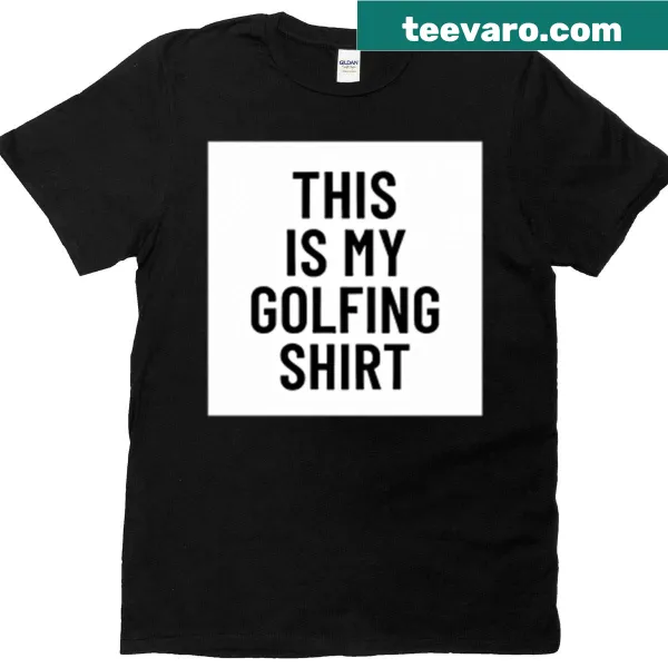 Oversized T-shirt featuring 'This Is My Golfing' text for golf lovers