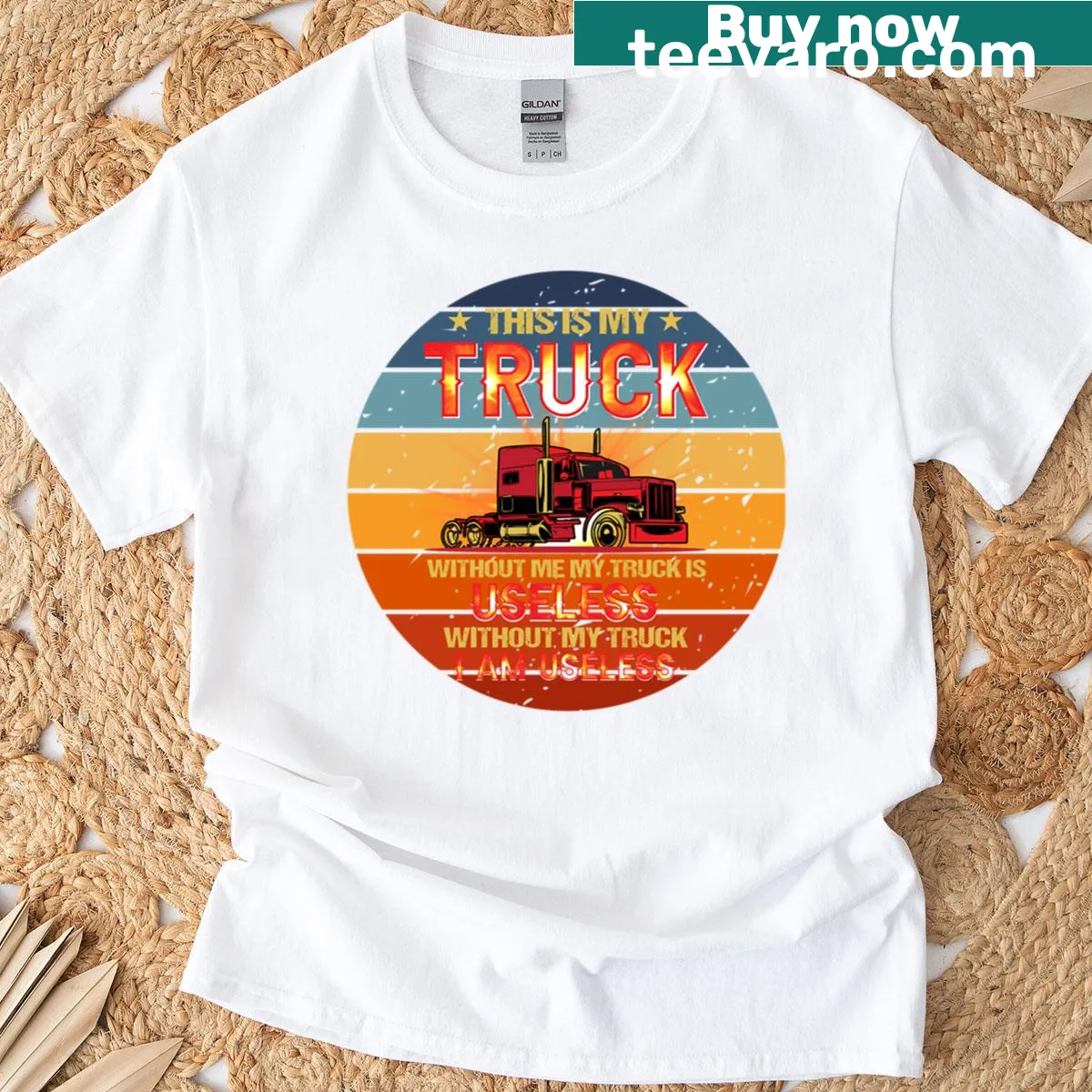 Funny T-shirt with the quote 'This Is My Truck' for truckers — on a men's t-shirt