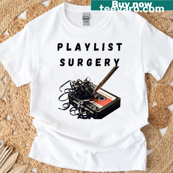 Humorous retro mixtape graphic on a vintage-style T-shirt