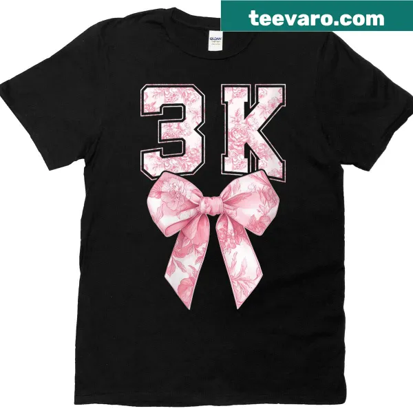 Cute preppy t-shirt for girls with bow and 'I'm Ready For 3K' text