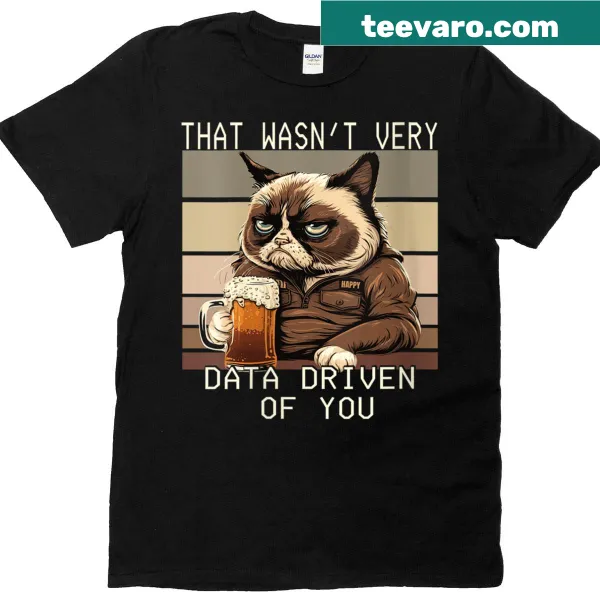 Humorous t-shirt for data enthusiasts with witty text