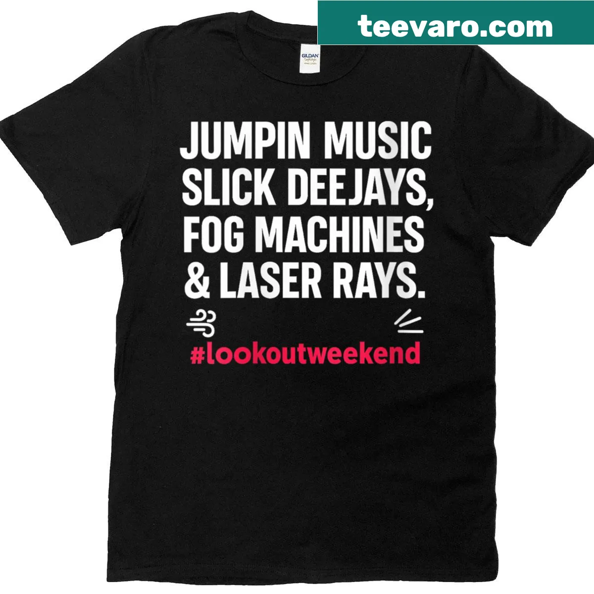 Retro style music-themed T-shirt celebrating deejays and party vibes — on a men's t-shirt