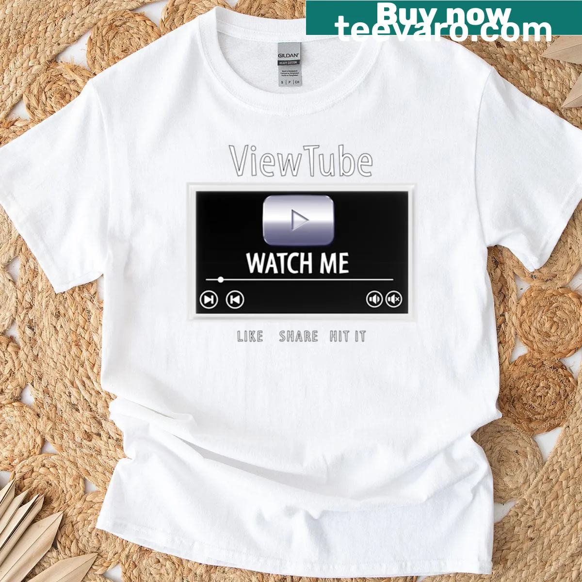 Oversized t-shirt with 'Youtube Inspired Vibe 2' for casual internet culture fans — on a men's t-shirt