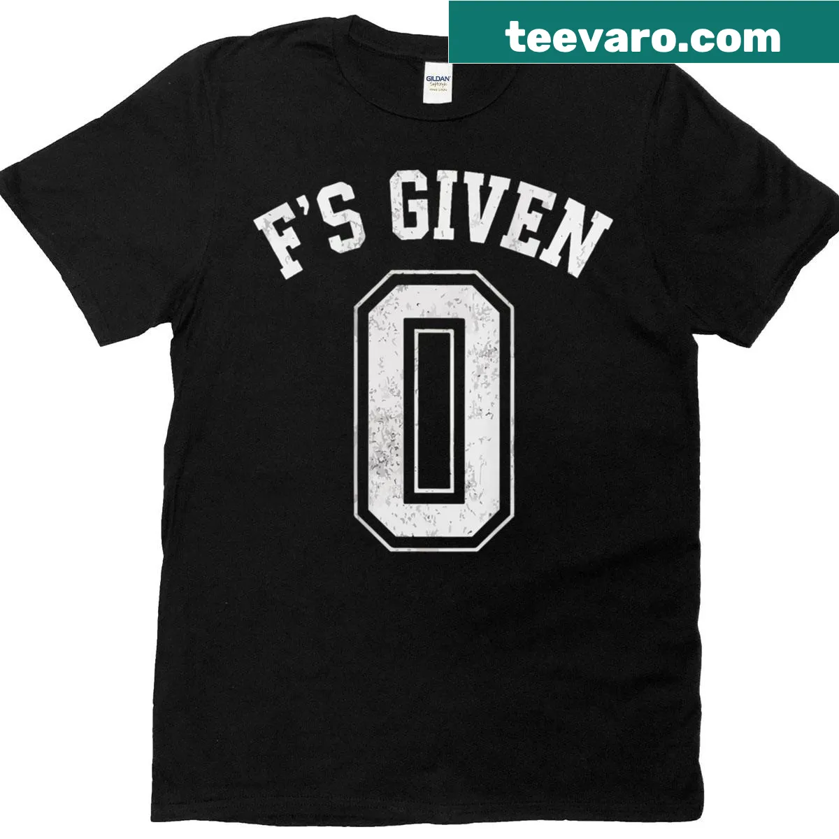 Funny Zero Fs Given T-shirt with bold lettering for a sarcastic attitude — on a men's t-shirt