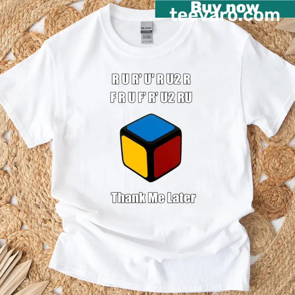 Graphic tee featuring a playful Rubik's Cube design